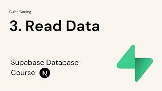 3. Read Data in Supabase using Nextjs 15 Server Component & Server Action | React