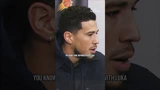 Luka Doncic and Devin Booker Exchange Words  #shorts