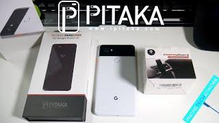 Google Pixel 2 XL Pitaka Magcase and Wireless Charging Car Mount! Carbon Fiber Lifestyle