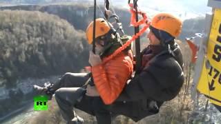 Sochi Vertigo  Extreme flight over 500m ravine on world’s highest swing