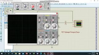 Cara menggunakan Signal Generator dan Osiloskop Pada Rangkaian FET Penguat Daya di Proteus