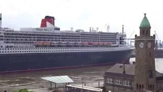 Hamburg - Queen Mary 2 beim ausdocken! 17.06.2016 (Video 01)