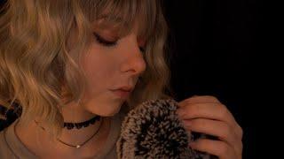 ASMR | Close Up Clicky Mouth Sounds & Unintelligible Whispering - Fireplace Ambience