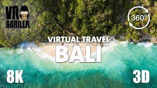 Bali, Indonesia Guided Tour in 360 VR (short)- Virtual Travel - 8K Stereoscopic 360 Video