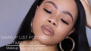 Makeup List for Beginners in real time | Makeup tutorial in Sesotho | Phaello Tshabalala