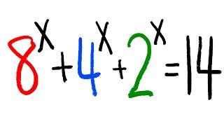 How to solve a triple exponential equation with different bases