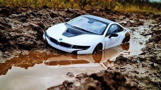 Мажор на BMW i8 решил, что бэха валит... Вытаскиваем Мажора из грязи трактором. RC Offroad 4x4
