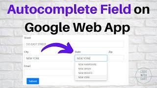Autocomplete Field on Google Web App