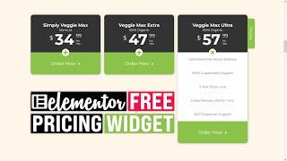  Advanced Price Table Widget For Elementor Using Unlimited Elements Addon.