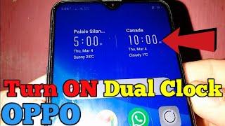 How to Turn ON Dual Clock in OPPO A5s