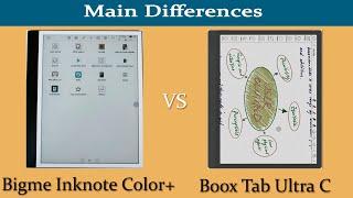 Boox Tab Ultra C VS Bigme Inknote Color+ - Differences
