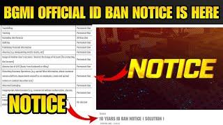 Finally ️ BGMI BANNED ID Official Notice Release | Full Details Of Information To Banned Account 