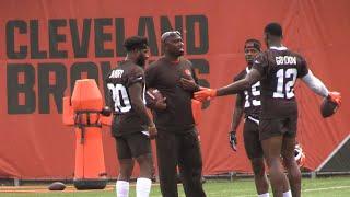 Workout with the Browns wide receivers at OTAs