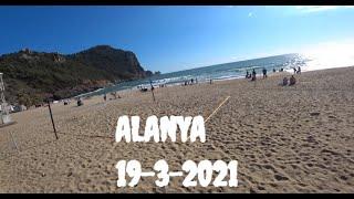  ALANYA 19 марта Приехал на пляж Клеопатры Дамлаташ Турция 2021