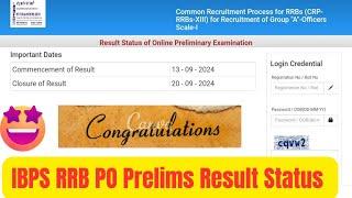 ️IBPS RRB PO Prelims My Result Status||Congratulations selected candidates||Good Luk for Mains