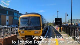 Windsor & Eton Central to London Paddington Train Journey via Slough | GWR Class 165, 387