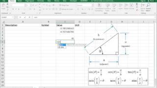 Trigonometry in Excel