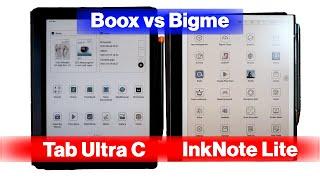 Bigme Inknote Color Lite vs Boox Tab Ultra C