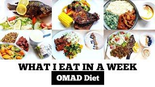 What I Eat In A Week on OMAD || One Meal A Day Meal Ideas || Dinny M