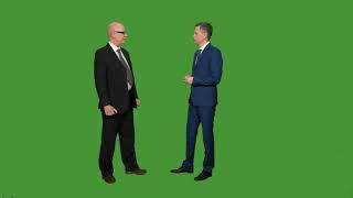 Man talking head-on on a chroma background [ GREEN SCREEN ]