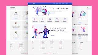 Create A Responsive Online Education Website Design Tutorial Using HTML / CSS / SASS / JavaScript