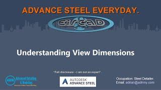 ADVANCE STEEL Understanding View Dimensions.