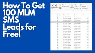 How To Get 100 MLM SMS Leads