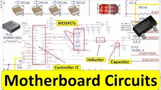 Learn laptop motherboard circuits Components | laptop motherboard schematics