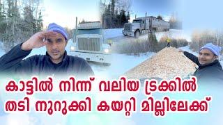 മലയാളത്തിൽ ആദ്യമായീ | കാനഡയിലെ കാടുകളിൽ നിന്ന് വലിയ ട്രക്കിനു തടികൾ എടുത്തു വരുന്ന ഒരു മലയാളി