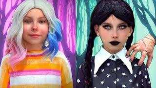 Wednesday Addams and Enid make DIY for school - Best #shorts