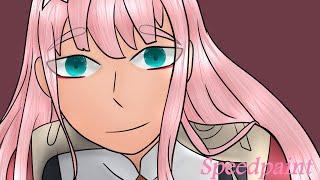 Darling in the franxx// zero two speedpaint