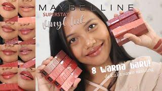 8 WARNA BARU MAYBELLINE SUPERSTAY VINYL INK | Full Swatches di Kulit Sawo Matang Bibir Gelap