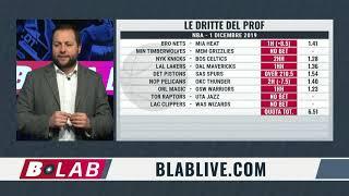 NBA Lab | I Pronostici di Prof The Proof del 1 Dicembre 2019