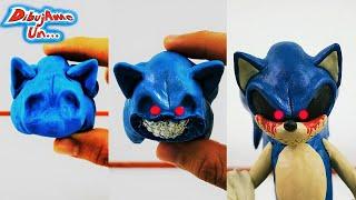 Como hacer SONIC.EXE plastilina | How To Sonic .Exe CreepyPasta Polymer clay Tutorial  DibujAme Un