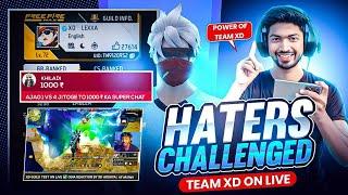 HATERS CHALLENGED  TEAM XD  ON LIVE(odia) CAN I DEFEAT THEM IN 1V4  & GET 1000₹ INR @akshya1122