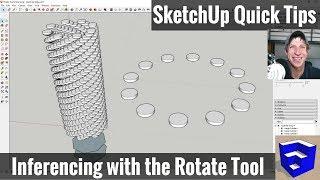 Using Inferencing with the Rotate Tool - SketchUp Quick Tips