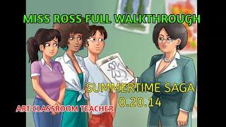 Miss Ross Full Walkthrough | Summertime Saga 0.20.14 | Art Class Teacher Complete Quest