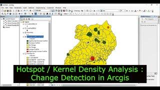 Hotspot / Kernel Density Analysis : Change Detection in Arcgis