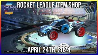 DELUXE CRIMSON YAMANE WHEELS! Rocket League Item Shop (April 24th, 2024)