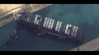 Контейнеровоз Ever Given заблокировал Суэцкий канал и сел на мель.Container ship ran aground cause.