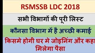 RSMSSB Ldc post preference|| किस विभाग में है कमाई|| पैसा चाहिए या घर मे पोस्टिंग