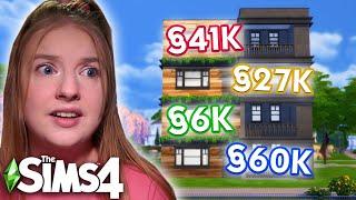 The Sims 4 but Every APARTMENT is a Different Budget