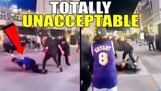 ALL HELL BREAKS LOOSE Outside of Lakers vs Mavericks Game