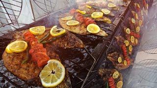 IRAQ! Amazing Style of Grilled Fish On Charcoal | Slemani Street Food