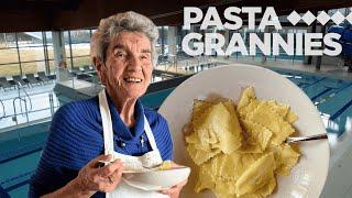 90yr old Augusta makes an easy cheesy pasta called menudoli! | Pasta Grannies