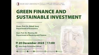 GREEN FINANCE AND SUSTAINABLE INVESTMENT