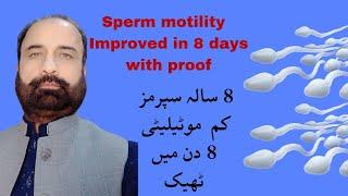 8 years sperm motility problem cured in 8 days | Asthenospermia |Al saif homeo Regime in Urdu/Hindi.