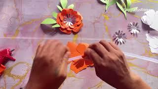 Diy-flores de papel en miniatura /flores en cartulina