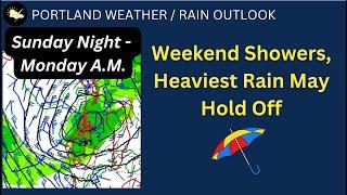 Portland Weather, Rain Track Shows Biggest Soak Sunday Night