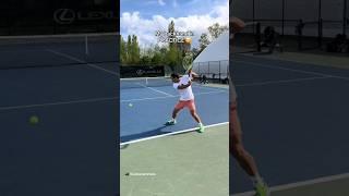 Backhand in practice vs Backhand in match with Christos Antonopoulos #tennis